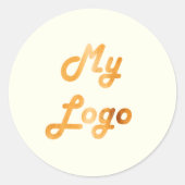 Sticker Rond Custom logo image business ivory (Devant)