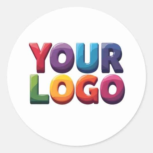 Sticker Rond Custom Logo|Upload Your Logo | Business & Brand  (Devant)