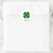 Sticker Rond Custom Lucky Clover (Sac)