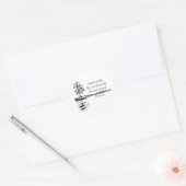 Sticker Rond Custom Name Encouraging Scripture Psalm 1:3  (Enveloppe)