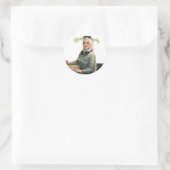 Sticker Rond Custom Personalized Portrait Illustration  (Sac)