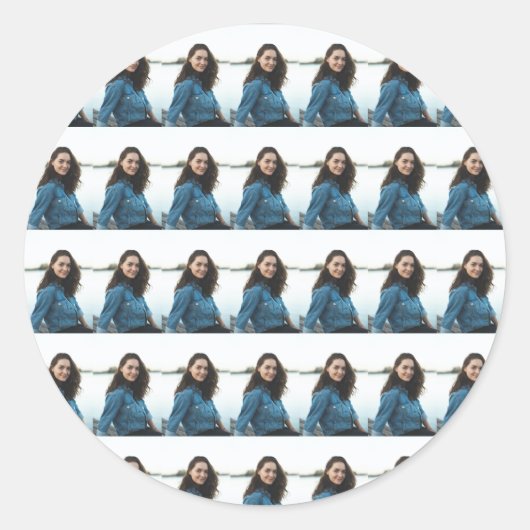 Sticker Rond Custom Photo Personalized (Devant)