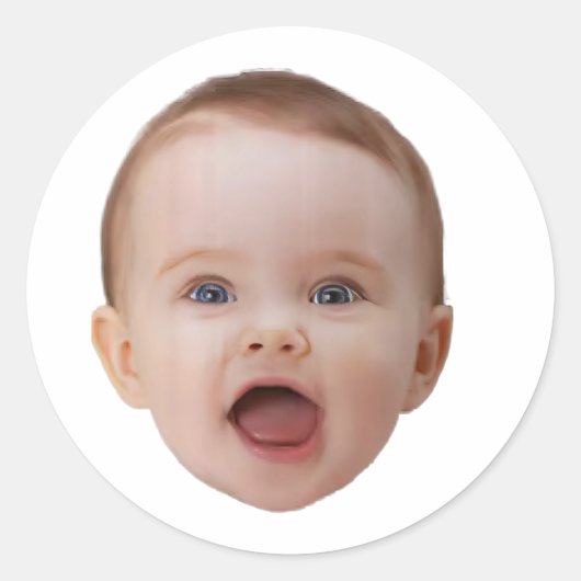 Sticker Rond Custom Photo Stickers, Custom Photo Face (Devant)