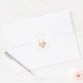 Sticker Rond Custom Pink Heart Wedding Sanitizer Hands Gel (Enveloppe)
