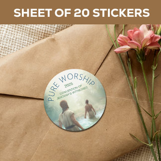 Sticker Rond Custom Pure Worship 2025 Convention JW