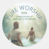 Sticker Rond Custom Pure Worship 2025 Convention JW (Devant)