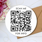 Sticker Rond Custom QR Code And Text Template