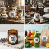 Sticker Rond Custom QR Code Business Branding 