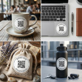 Sticker Rond Custom QR Code Business Branding 