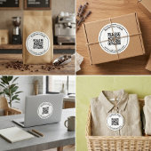 Sticker Rond Custom QR Code Business Branding 