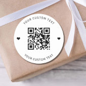 Sticker Rond Custom QR Code Small Business Product Packaging