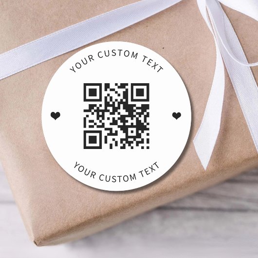 Sticker Rond Custom QR Code Small Business Product Packaging