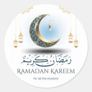 Sticker Rond CUSTOM Ramadan Moubarak Aïd Moubarak Photo Holiday