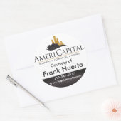 Sticker Rond CUSTOM Real Estate avec l'aimable autorisation de (Enveloppe)