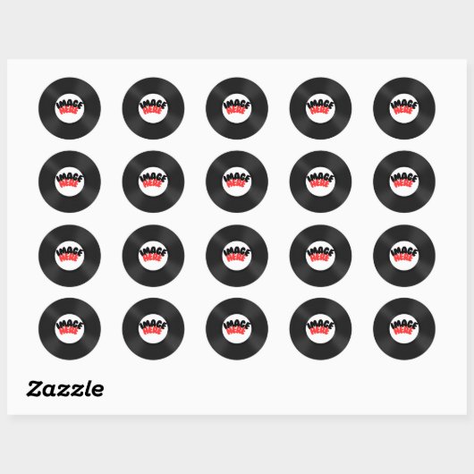 Sticker Rond Custom Record Personalize (Feuille)