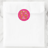 Sticker Rond Custom Retro "Noël arrive" Colorful Fun (Sac)