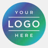 Sticker Rond Custom Round Full Color Business Logo (Devant)