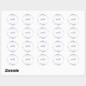 Sticker Rond CUSTOM SEAL mignon confetti point motif corail ble (Feuille)