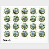 Sticker Rond CUSTOM Seaside Heermanns Gulls (Feuille)