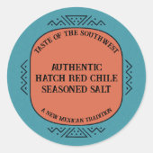 Sticker Rond Custom Southwest Authentic Hatch Red Chile Spice (Devant)