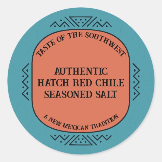 Sticker Rond Custom Southwest Authentic Hatch Red Chile Spice (Devant)