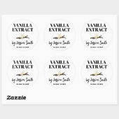 Sticker Rond Custom Vanilla Extract Label (Feuille)