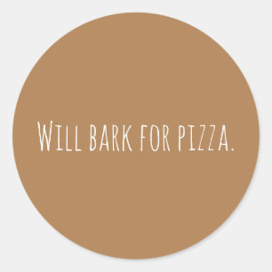 Sticker Rond Custom Will Barbe Pour Pizza Dog Dit Moderne