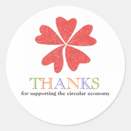 Sticker Rond Customer Circular Economy Thank You (Devant)