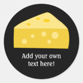 Sticker Rond Customiser ce graphique Big Cheese (Devant)