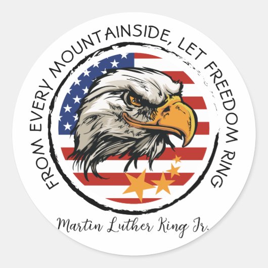 Sticker Rond Customisez votre American Eagle design Coffee Mug (Devant)