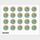 Sticker Rond Customisez votre propre conception de coquillages (Feuille)