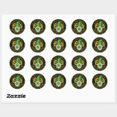 Sticker Rond Customizable St. Patrick’s Day Gnome Envelope Seal (Feuille)