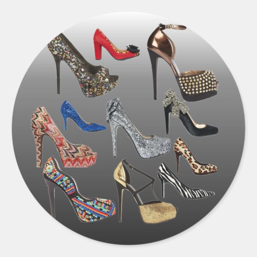 Sticker Rond Customize de Shoe High Heels (Devant)