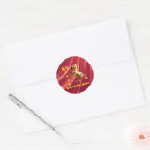 Sticker Rond Customized Red & Gold Festive Chinese New Year (Enveloppe)
