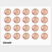 Sticker Rond Cute 50& Fabuleux talons hauts Or Parties scintill (Feuille)