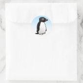 Sticker Rond Cute Adelie Penguin (Sac)