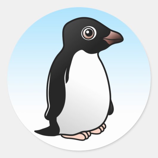 Sticker Rond Cute Adelie Penguin (Devant)