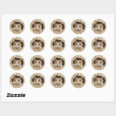 Sticker Rond Cute and Playful Kitten (Feuille)