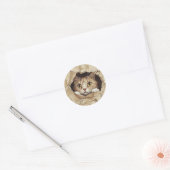 Sticker Rond Cute and Playful Kitten (Enveloppe)