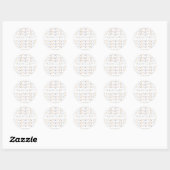 Sticker Rond Cute animals (Feuille)