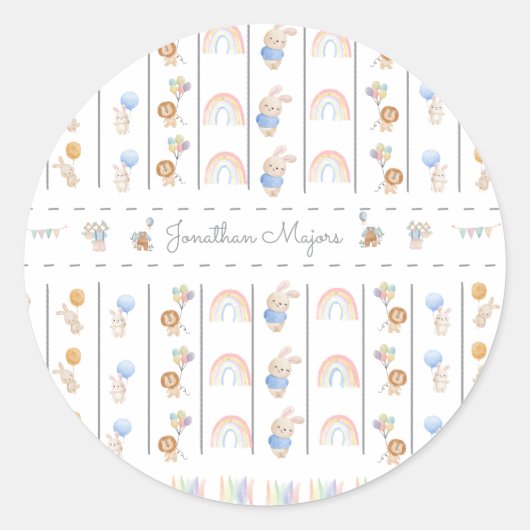 Sticker Rond Cute animals (Devant)