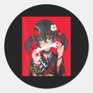 Sticker Rond Cute Anime Girls Japonais Costume esthétique Cadea