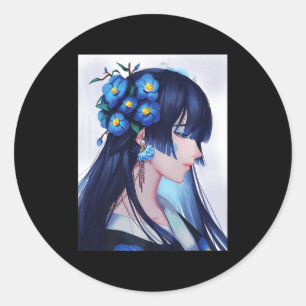 Sticker Rond Cute Anime Girls Japonais Costume esthétique Cadea