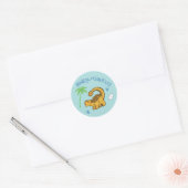 Sticker Rond Cute Ankylosaurus (Enveloppe)