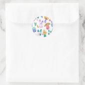 Sticker Rond Cute Aquarelle Champignons (Sac)