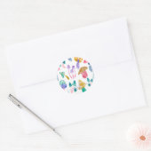 Sticker Rond Cute Aquarelle Champignons (Enveloppe)