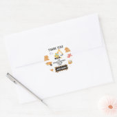 Sticker Rond Cute Aquarelle Construction Anniversaire (Enveloppe)