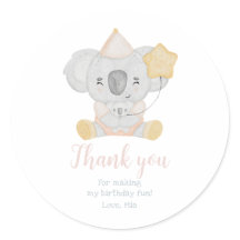 Cute aquarelle Koala Merci fête d'anniversaire