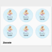 Sticker Rond Cute aquarelle Mère Lion & Bougie Cub (Feuille)