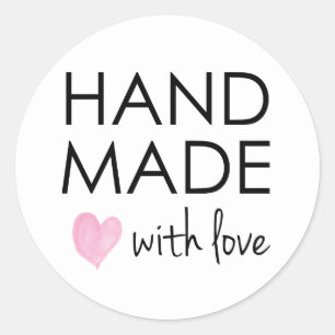 Sticker Rond Cute artisanal avec amour